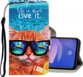 Voor Vivo S1 Pro 3D Gekleurde Tekening Horizontale Flip PU Leren Case met Houder & Kaartsleuven & Portemonnee (Onderwater Kat)