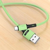 USAMS US-SJ436 U52 2A USB-C naar USB-datakabel, kabellengte: 1m (groen)