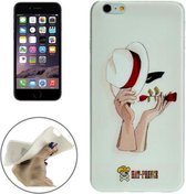 ENKAY Creative Character Pattern Witte TPU beschermhoes voor iPhone 6 Plus & 6s Plus