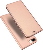 DUX DUCIS Skin Pro Series horizontale flip PU + TPU lederen hoes voor iPhone 8 Plus & 7 Plus, met houder en kaartsleuven (roségoud)