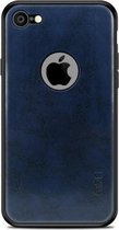 MOFI schokbestendige pc + TPU + PU lederen beschermende achterkant van de behuizing voor iPhone 8 (blauw)