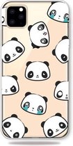 Fashion Soft TPU Case 3D Cartoon Transparant Soft Silicone Cover Telefoonhoesjes Voor iPhone 11 Pro (Facial Bear)