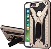 Tough Armor TPU + pc-combinatiehoes met houder, voor iPhone 8 Plus & 7 Plus Tough Armor TPU + pc-combinatiehoes met houder (goud)