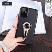 Antislip Y-vormige TPU-hoes voor mobiele telefoon met roterende autohouder voor iPhone 11 (goud)