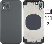 Behuizingsdeksel achterkant met uiterlijk imitatie van iP12 Pro voor iPhone X (zwart)