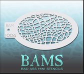 Bad Ass Stencil Nr. 1004 - BAM1004 - Schmink sjabloon - Bad Ass mini - Geschikt voor schmink en airbrush