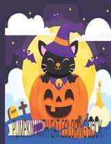 Pumpkin with Cat Coloring Book