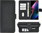 Oppo Find X3 Hoesje - Oppo Find X3 Pro Hoesje - Bookcase Wallet Zwart Cover