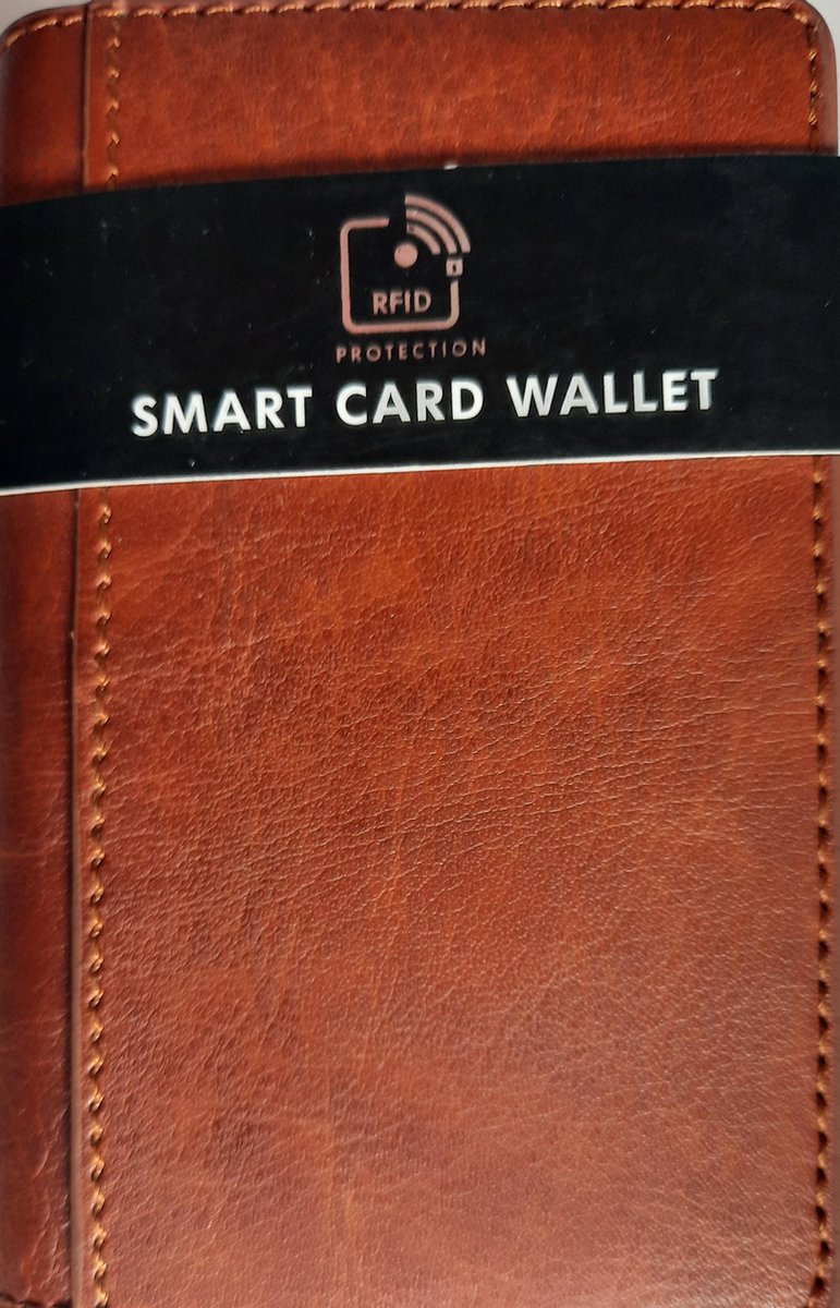 Smart Card Wallet bruin lederlook - kaarthouder - uitschuifbare pasjeshouder  -... | bol.com