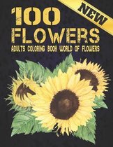 100 Flowers New Adult Coloring Book