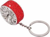 Portable Car Diamond Key Chain Key Rings (rood)