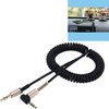 Let op type!! 3.5 mm 4-polig Male naar Male Plug Audio AUX uittrekbare Coiled Kabel  Lengte: 1.5m (rood)