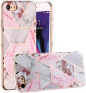 Voor iPhone SE 2020 & 8 & 7 Hot Stamping Geometric Marble IMD Craft TPU Beschermhoes (Hexagon)