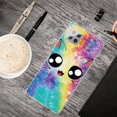 Voor Samsung Galaxy A42 5G schokbestendig geverfd transparant TPU beschermhoes (Starry Cute Cat)