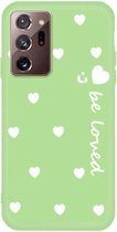 Voor Samsung Galaxy Note20 Ultra Small Smiley Heart Pattern Shockproof TPU Case (Green)