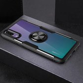 Krasbestendige TPU + acryl ringbeugel beschermhoes voor Huawei P20 (zwart)