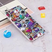 Voor Huawei Geniet van 7S / P Smart Noctilucent Colors Rubbish Pattern TPU Soft Case