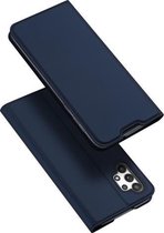 Voor Samsung Galaxy A32 4G DUX DUCIS Skin Pro Series Horizontale Flip PU + TPU lederen tas met houder & kaartsleuven (blauw)