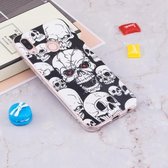Voor Huawei P20 Lite Noctilucent Red Eye Skull Pattern TPU Soft Case