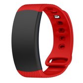Siliconen polsband horlogeband voor Samsung Gear Fit2 SM-R360, polsbandmaat: 126-175 mm (rood)