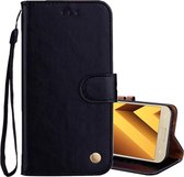 Voor Sumsung Galaxy A5 (2017) Business Style Oil Wax Texture Horizontale Flip lederen tas met houder & kaartsleuven & portemonnee (zwart)