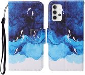 Voor Samsung Galaxy A32 5G Gekleurde Tekening Patroon Horizontale Flip Leren Case met Houder & Kaartsleuven & Portemonnee & Lanyard (Aquarel Vis)