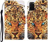 Voor Samsung Galaxy S20 + Gekleurde Tekening Patroon Horizontale Flip Leren Case met Houder & Kaartsleuven & Portemonnee & Lanyard (Gele Luipaard)