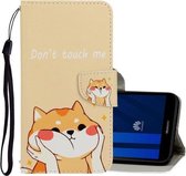 Voor Huawei Y5 2018 3D Gekleurde Tekening Horizontale Flip PU Lederen Case met Houder & Kaartsleuven & Portemonnee (Shiba Inu)