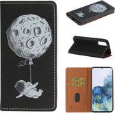 Voor Galaxy A71 3D Schilderen Horizontale Flip Leren Case met Houder & Kaartsleuf & Portemonnee & Lanyard (Spaceman)