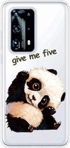 Voor Huawei P40 Pro + Shockproof Painted TPU beschermhoes (Fighting Panda)