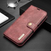 Voor Huawei P40 Lite DG.MING Crazy Horse Texture Flip Afneembare Magnetische Leren Case met Houder & Kaartsleuven & Portemonnee (Rood)