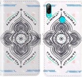 Voor Huawei P Smart Z 3D-schilderij Gekleurd tekeningpatroon Horizontaal Flip TPU + PU-lederen hoes met houder & kaartsleuven & portemonnee & lanyard (tol)