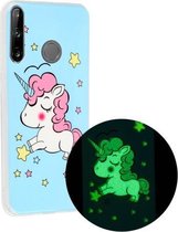 Voor Huawei P40 lite E Luminous TPU mobiele telefoon beschermhoes (Star Unicorn)