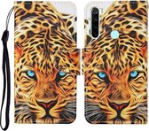 Voor Xiaomi Redmi Note 8 Gekleurde Tekening Patroon Horizontale Flip Leren Case met Houder & Kaartsleuven & Portemonnee & Lanyard (Geel Luipaard)