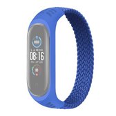 Voor Xiaomi Mi Band 6/5/4/3/2 Universele siliconen Elasticity Weave vervangende band Horlogeband, maat: L 170 mm (blauw)