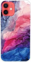 Marmeren patroon schokbestendige TPU beschermhoes voor iPhone 11 (abstract rood)