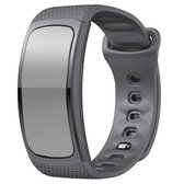Voor Samsung Gear Fit2 Pro siliconen vervangende horlogeband, maat: S (grijs)