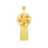 Cartoon Handheld Fan Lichtgevende USB Desktop Fan (Yellow Duck)