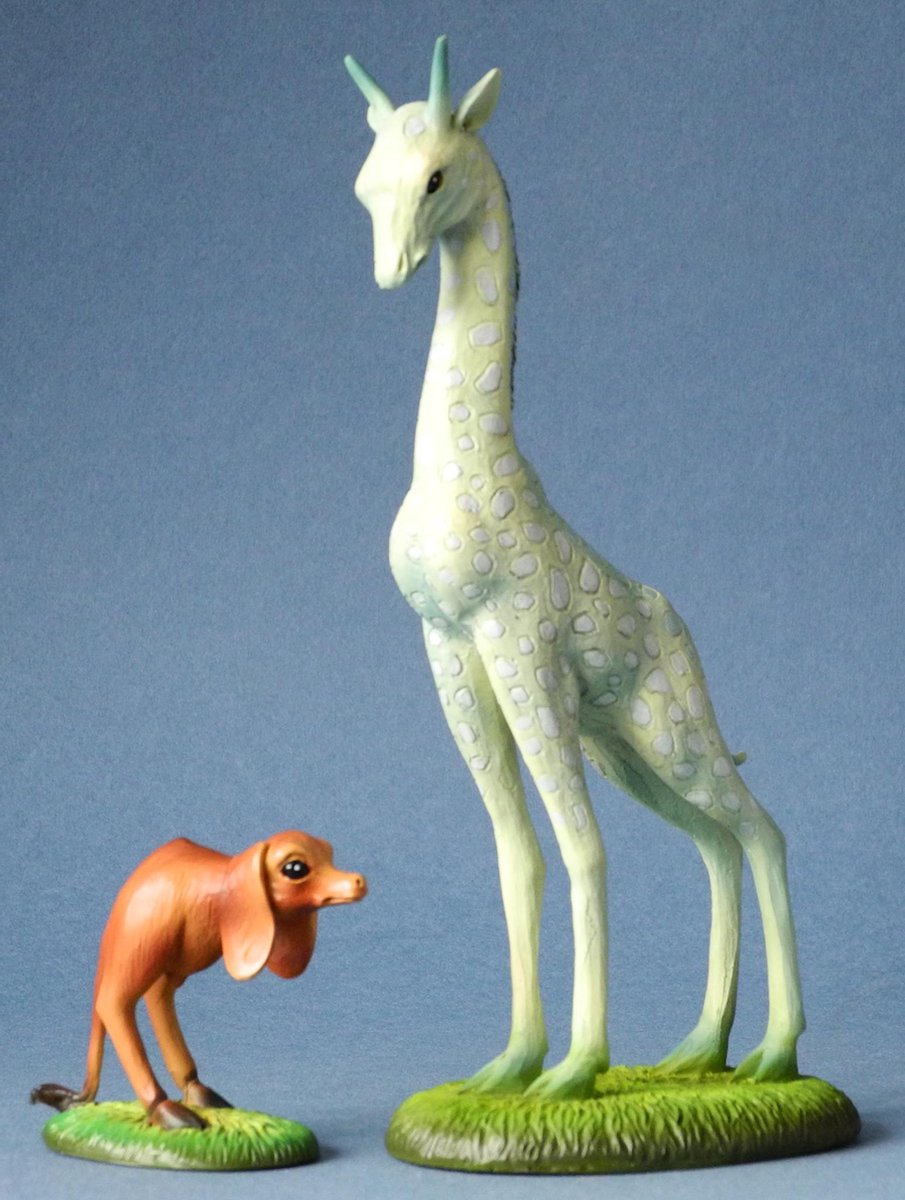 Giraffe and Dog set of of 2
