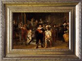 De Nachtwacht van Rembrandt van Rijn - kunst in het klein - reproductie - ingelijst 20x15cm