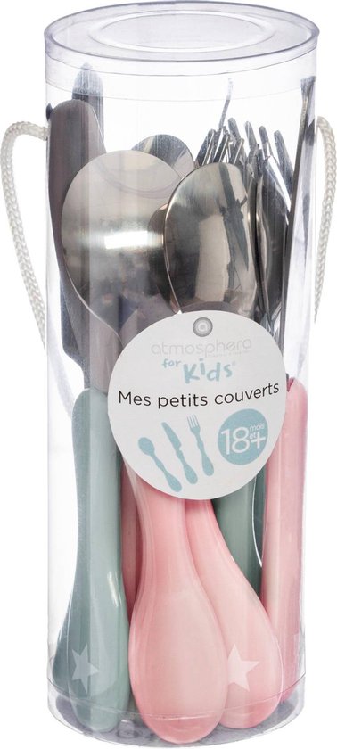 Amefa bestek set 2 delig gebogen links lepel en vork