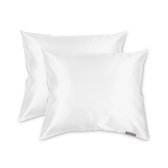 Beauty Pillow® - Satijnen Kussenslopen - Voordeelset - Duo Pack - 60x70 cm - White