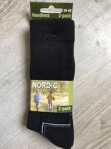 Nordic wandelsokken 2 paar zwart 39-42