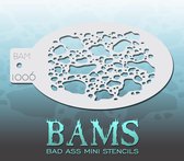 Bad Ass Stencil Nr. 1006 - BAM1006 - Schmink sjabloon - Bad Ass mini - Geschikt voor schmink en airbrush