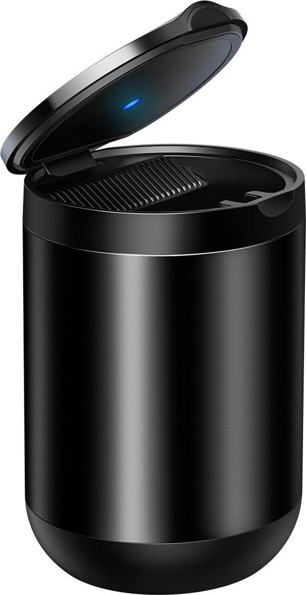 Cendrier De Voiture Baseus Avec LED Bleue - Aluminium, Rechargeable USB-C, Étanche, Design Élégant Pour Porte-Gobelet