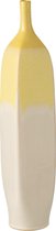J-Line Vaas Fluo Small Keramiek Geel/Wit Small