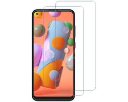 Screenprotector Geschikt voor Samsung Galaxy A11 Screenprotector Tempered Glass - 2 Stuks