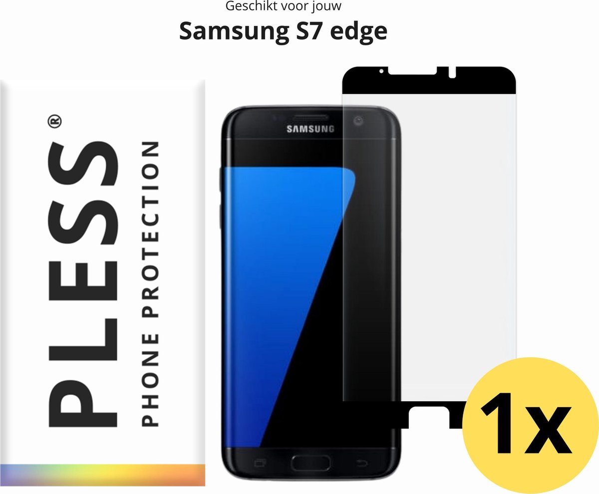 Samsung S7 edge Screenprotector Glas - 1x - Pless®