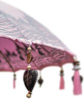 Bali parasol 180 cm roze half zilver