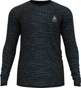 Odlo T-Shirt L/S Crew Neck Blackcomb Ceramico Black - Space Dye - Maat M